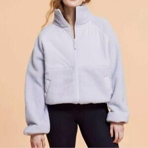 Blogilates Campfire Fleece Jacket in Evening Haze Womens size XL